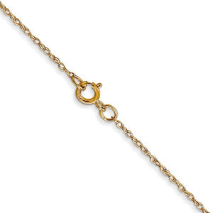 14K Yellow Gold Blue Enameled Eye Pendant with 18 in Gold Chain