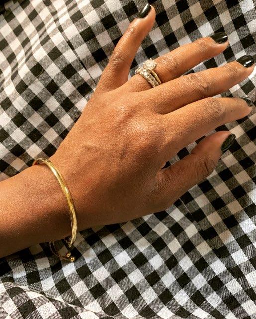 Leslie's Sterling Silver Gold-Plated Polished Domed Bar Adjustable Bangle Bolo