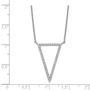 Sterling Silver Triangle CZ Necklace