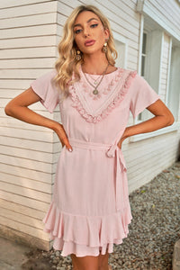 Tassel Bust Wrap Bottom Dress