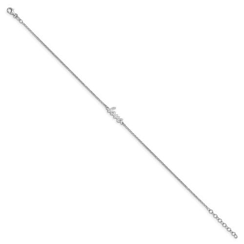Leslie's Sterling Silver "Love" Anklet