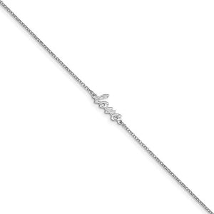 Leslie's Sterling Silver "Love" Anklet